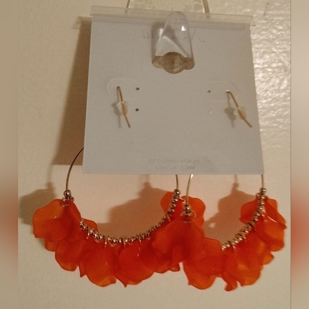 Natasha Orange Earrings - Picture 2 of 2